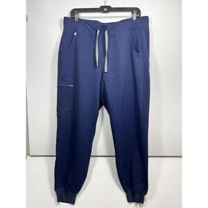 Figs Scrub Pants Adult Large Jogger Zamora Navy High Rise W18SW2005